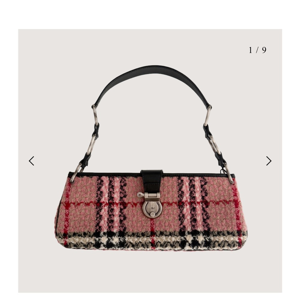 Burberry Vintage 2000's Iconic Pink Nova Wool Purse